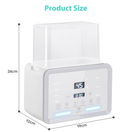 Sinbide Flaschenwärmer, Sterilisator für Fläschchen, 7-in-1, Schnellwärmer für Babynahrung und Auftauen, Erwärmung ohne BPA, mit LCD-Display, präzise Temperaturkontrolle