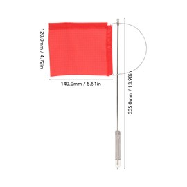 Wind Indicator Flag Monotypes Marine Mast Flag Wind Indicator Stainless Steel Red Boat Flag for Sailboat Yacht Boats Monotypes Mast Flag (140x120mm / 5.51x4.72 in)