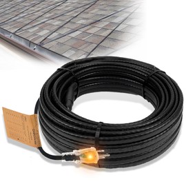 MAXKOSKO Gutter Heater for Roof Snow Melting, Self Regulating Heating Cable with 6 ft Lighted Plug, 120 V 8 w/ft, 18ft Heating Cable