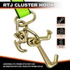 Mimanchi 2" x 8' Strap w/RTJ Cluster Hook,4 Pack,Recovery Winch