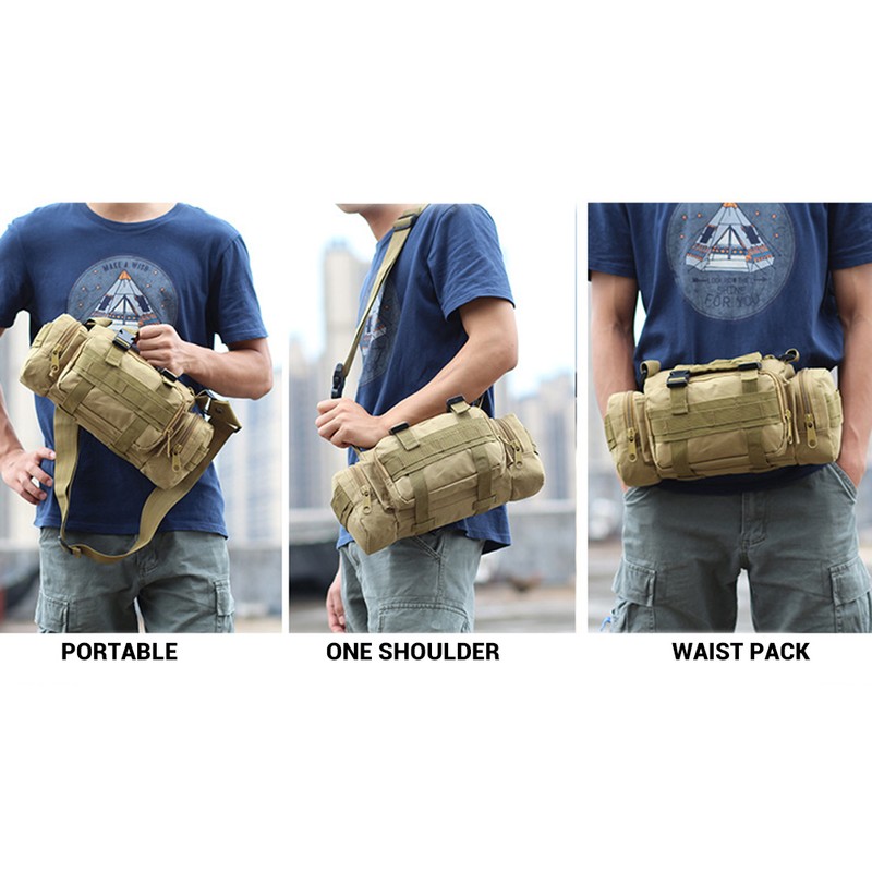 Outdoor Climbing Waist Bags Military Bag Oxford Camping Pack Hiking