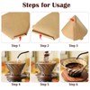 100 Count #4 Cone Coffee Filters 8-12 Cup, Natural Coffee