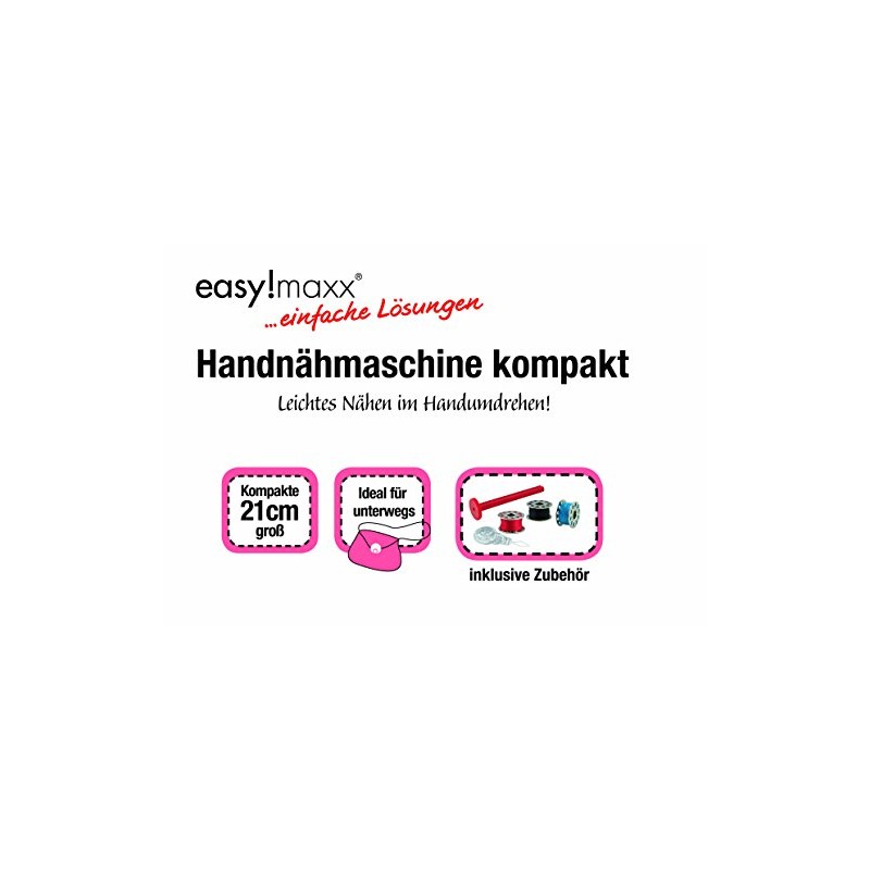 EASYmaxx 02927 Hand-Nähmaschine kompakt | nur 21 cm groß |