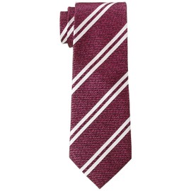 Haruyama Men's Necktie, High Quality Silk, Wide Variety of Colors and Patterns, Business, Wedding, Men’s Gift - Necktie 125 wine stripe