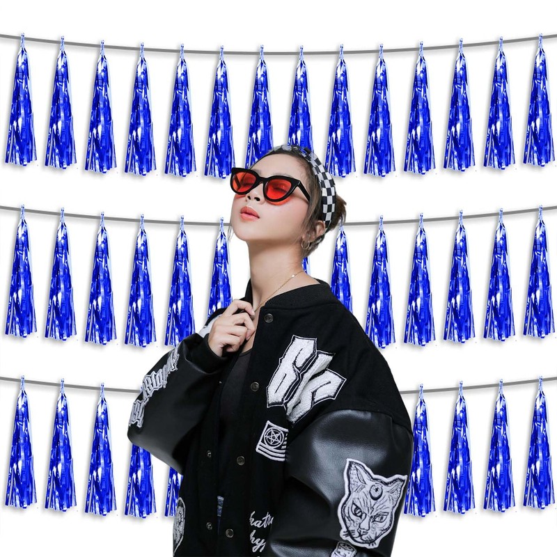 3P Metallic Fringe Tassel Banner Garland Foil Tinsel Streamer Wall