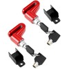 QWORK Motorcycle Bike Anti-Theft Wheel Disc Brake Lock, 2 Pack