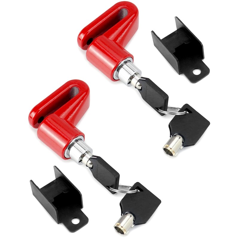 QWORK Motorcycle Bike Anti-Theft Wheel Disc Brake Lock, 2 Pack