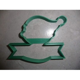 ELF FACE OUTLINE WITH BANNER SANTA HELPER CHRISTMAS SPECIAL OCCASION COOKIE CUTTER BAKING TOOL 3D PRINTED MADE IN USA PR3033