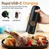 Electric Salt and Pepper Grinder Set, Rechargeable Automatic Pepper Mill
