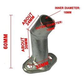 TDR Carby Manifold with Connector for Boost Bottle 49cc 66cc 70cc 80cc Engine 2 Stroke Motorized Bicycle