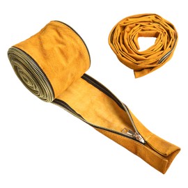 25FT TIG Welding Torch Cable Cover Resistant Leather Black Hose Cover 7.6 Meters with Cowboy for ZIPP er Jacket For TIG/MIG Yellow