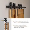 TOPCCJHHD 10 Feet Bypass Sliding Barn Door Hardware Kit for
