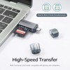 USB-C and USB SD Card Reader, 2-in-1 Aluminum Alloy Memory