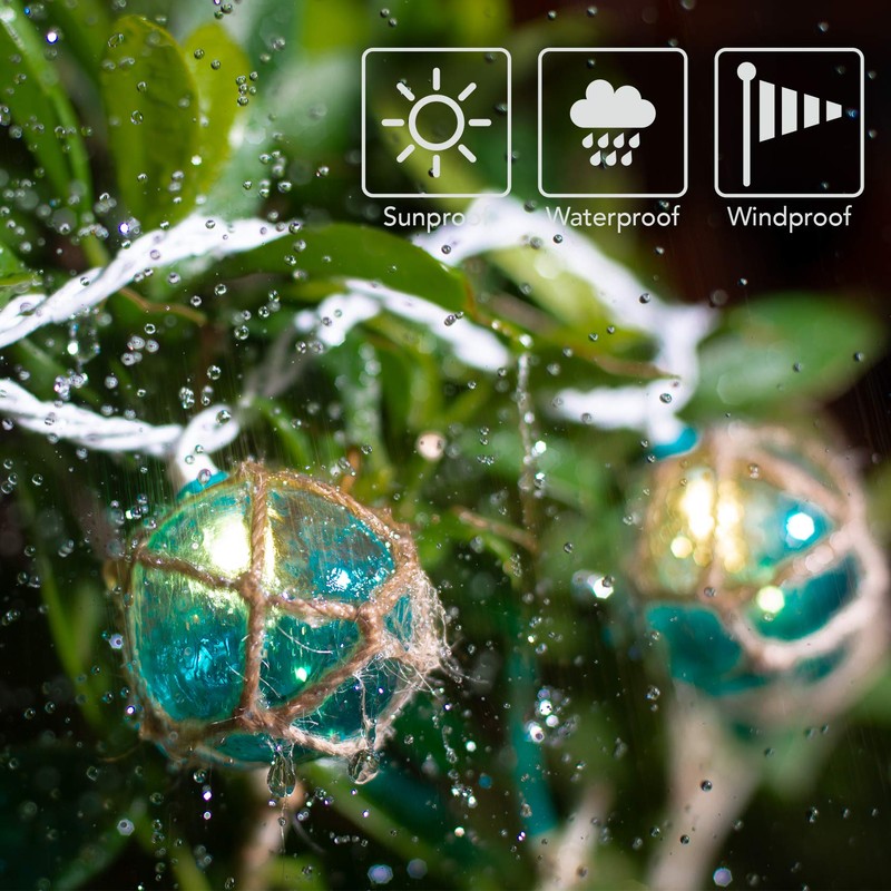 Nautical String Lights, Beach Theme Float Lights Set of 10