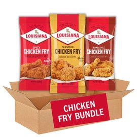 Crispy, Crunchy Traditional Fish Fry Bundle - Flavorful, Easy to Use, and Full of Southern Tradition - All In One Gift Pack - By Louisiana Fish Fry Products