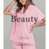 CF 100% Cotton Short Pajamas for Women Set Soft Button