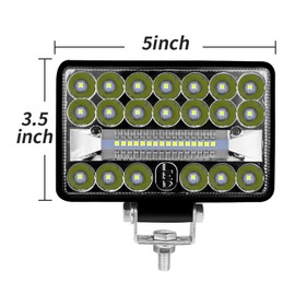 1Pcs 108W 5inch 6500K LED Work Light Fog & Driving Light Waterproof Flood & Spot Combo Lights for 9-30V Cars Trucks Off-road ATV SUV Trailer Yatch