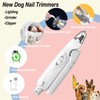Linglance New Dog Nail Trimmers,2-in-1 Dog Nail Grinder & Clipper,Ultra-Quiet,USB