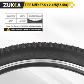 ZUKKA Bike Tire 20/24/26/27.5/29 x 2.125 Mountain Bike Tire Foldable Replacement Tire for Mountain Bike, Kids Bike,Cruiser Bike
