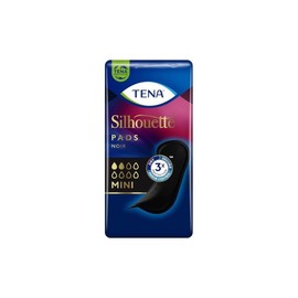 Tena Silhouette Mini Napkins, Black, 1 Pack of 18