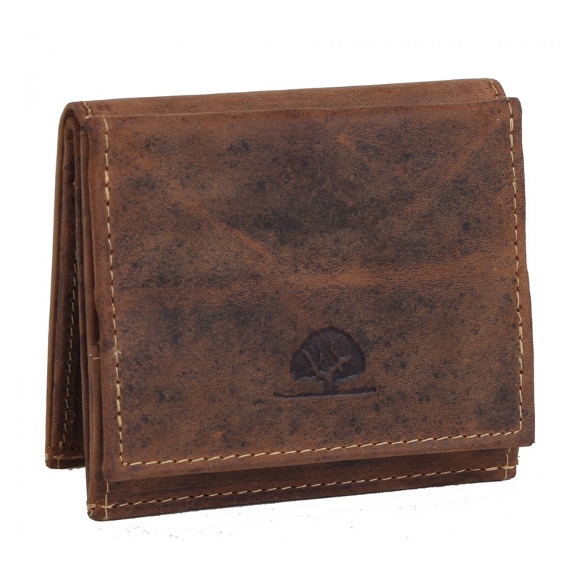 Greenburry Vintage Change Purse Wallet Leather 10 cm braun