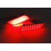 2x Red Lens Rear Bumper Reflector LED Fog Tail Stop