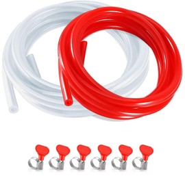Imaictuu 10FT Kegerator Line CO2 Hose Dual Lines Kit，3/16" Beer Line Tubing & ID 5/16" CO2 Gas Line Kegerator Replacement Line Food-Grade PVC Tube Draft Beer Keg Faucet Tube with 6 PCS Hose Clamps