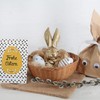 Logbuch-Verlag 2 Gold-Coloured Easter Bunnies Pair 17 cm Easter Decoration