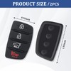 2PCS Car Key Fob Button Pad Replacement,Rubber Key Fob Cover