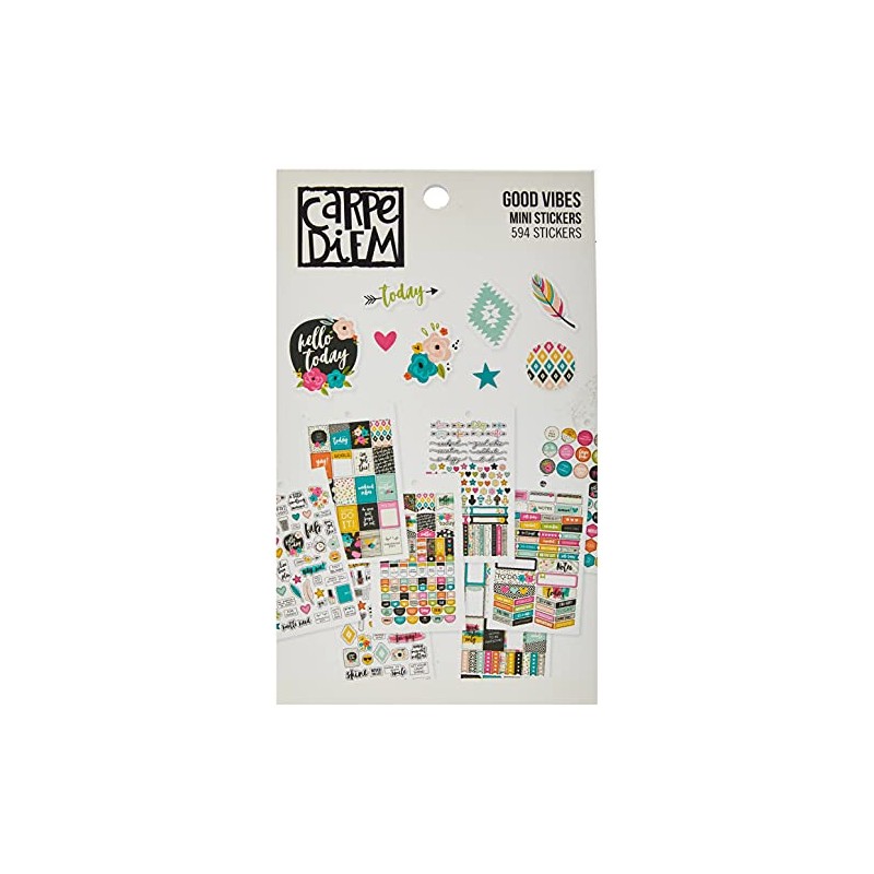Simple Stories 7956 Carpe Diem Good Vibes Mini Stickers, Multi-Colour