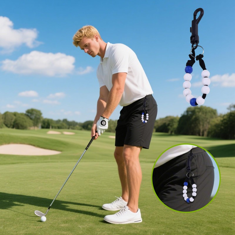 quyueug 4Pcs Golf Stroke Counter - Durable Nylon String &
