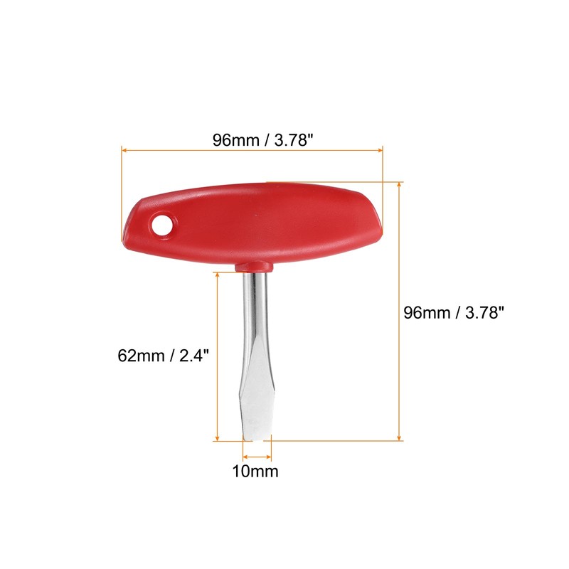 sourcing map T Handle Flat Head Screwdriver 10mm T Handle