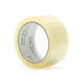 Sure-Max 6 Rolls Heavy-Duty Shipping & Packing Tape (2" x 60 yard/180' Each) - Moving & Adhesive Carton Sealing - 2.7mil Clear