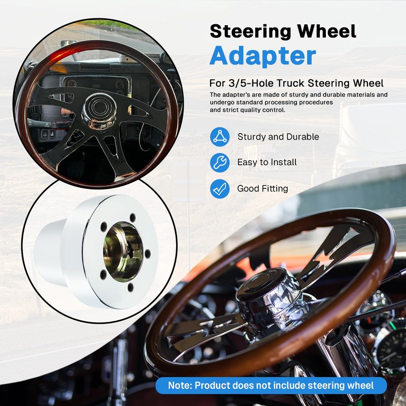 VOONKE Steering Wheel Adapter 3/5 Hole Truck Steering Wheel Adapter