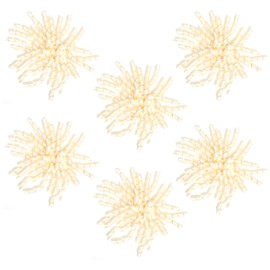 LIZLOVESS 6 Inch Ivory Curly Bows for Gift Wrapping Set of 6, Self Adhesive Bows Ivory Gift Bows for Presents, Satin Ribbon Bows for Birthday, Wedding, Christmas, Bridal Shower, Gift Wrap Accessory