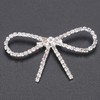 10Pcs Diamond Rhinestone Bow Glass Flash Brooch Claw Chain Suit