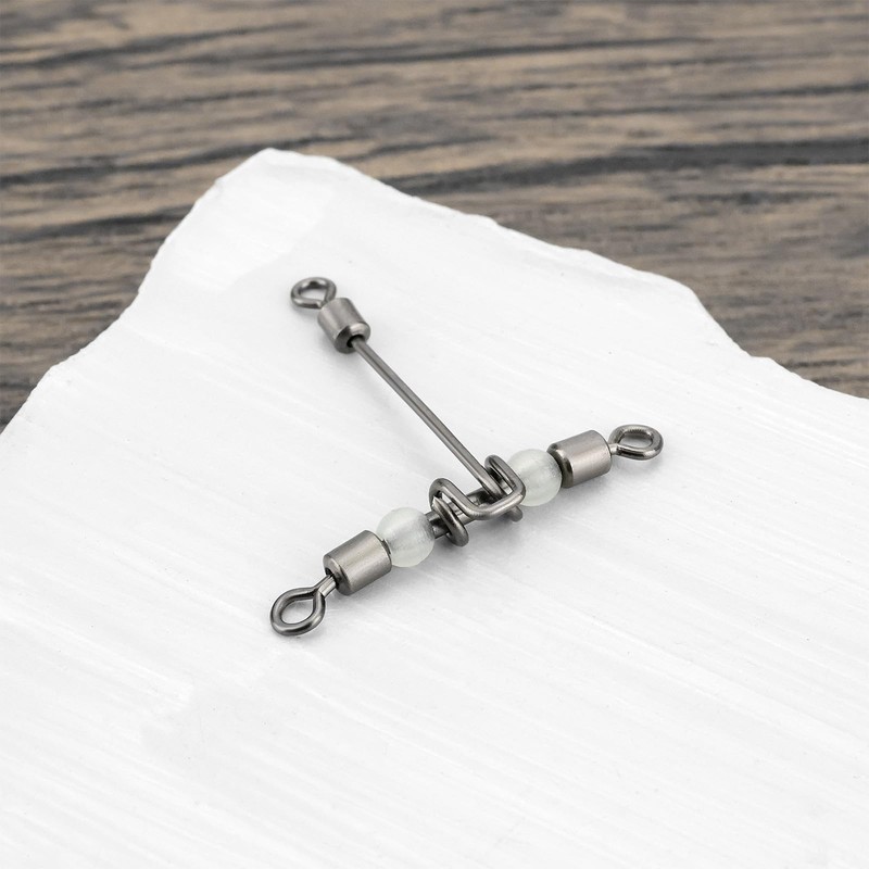 Micro Traders 20pcs 6x7# 28x25mm 44LBs Heavy Duty 3 Way