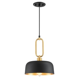 Industrial Pendant Lighting Fixtures, Vintage Black Metal Shade Hanging Lamp for Kitchen Island Dining Room, Retro Ceiling Light