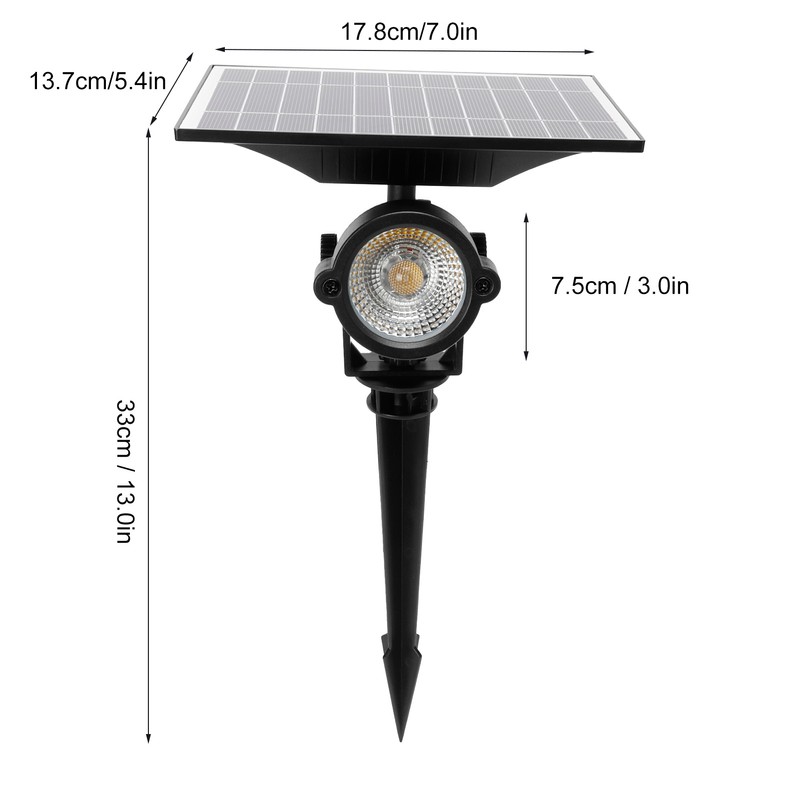 10W Lawn Lamp IP65 Solar Power Outdoor Light Garden Courtyard