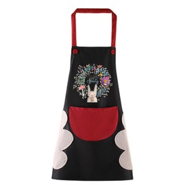FAIRYGATE Aprons for Women Cooking PVC Waterproof Apron Chefs Kitchen Bib Pinafore Wipe Clean With Pocket for Baking Grilling Household Cleaning Gardens Art Craft Professional A1813