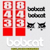 Aftermarket Bobcat 843 Skid Steer Set Vinyl Decal Sticker - Aftermarket
