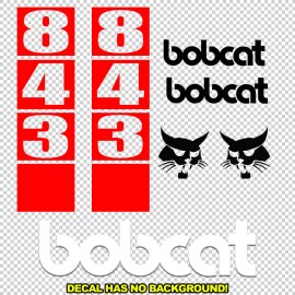 Aftermarket Bobcat 843 Skid Steer Set Vinyl Decal Sticker - Aftermarket