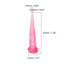 Utoolmart 100pcs 20ga Plastic Tapered Pinhead Glue Liquid Dispenser Needles Blunt Tip Tapered Needle Dispensing Fill Needle for Oil or Glue Applicator Pink