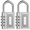 BeskooHome 2 Pack Combination Padlocks, Resettable 4-Digit Gym Locker Padlocks,