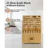 Cooks Standard Bamboo Knife Block Holder without Knives, 25 Slot