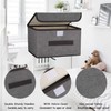 DIMJ 3 Pack Foldable Storage Boxes with Lids, Collapsible Storage