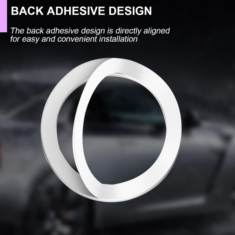 LKAHG 2PCS Bling Car Engine Start Stop Ring Decals, Crystal