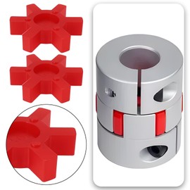 The Lord of the Tools 2pcs L110 Urethane Jaw Coupling Insert Spider Center Insert Compatible with Lovejoy Style L-Jaw Couplings Red (83x45x18mm)