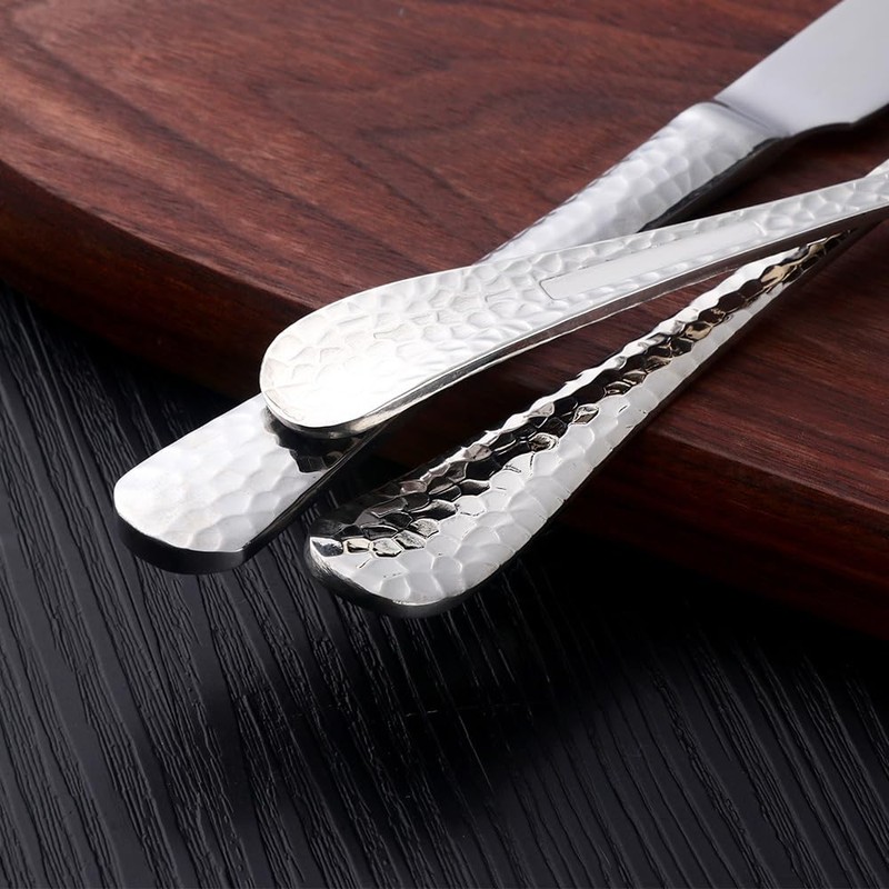 Buyer Star Luxury Flatware Set for 1 -Stainless Steel Hammered