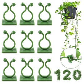 Nokiils 120 Pieces Plant Climbing Wall Fixture Clips, Self-Adhesive Plant Hooks for Wall, Invisible Plant Support Vine Wall Clips for Climbing Plants Indoor